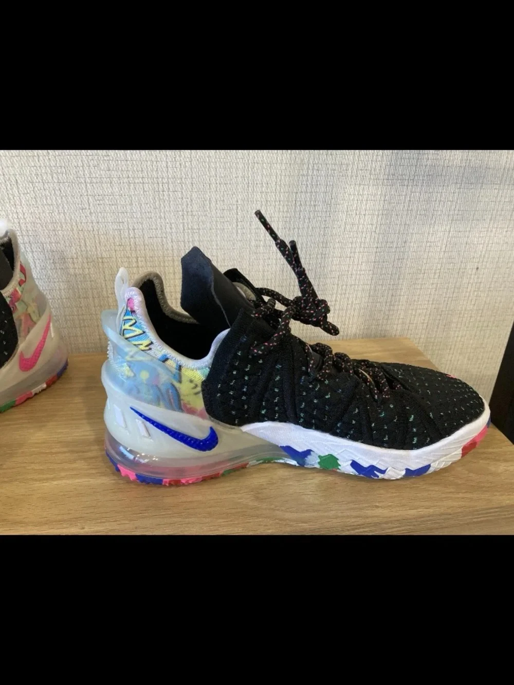 Nike Black Sneakers with Multicolor Accents